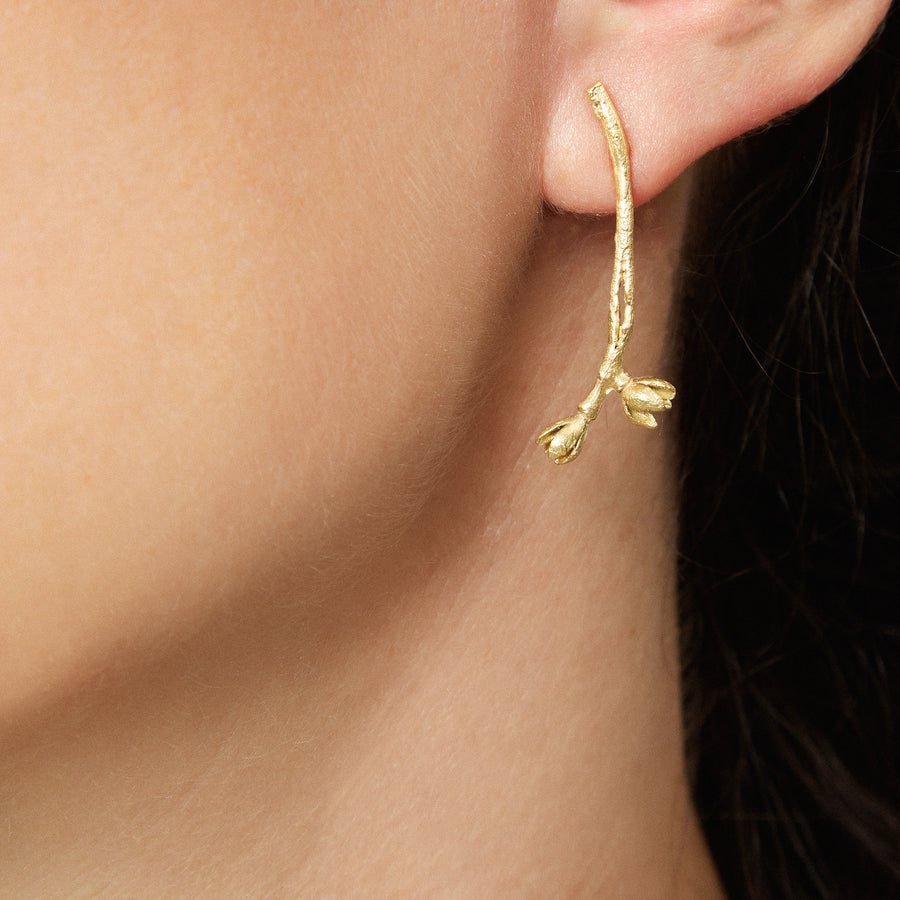 Twig and buds earring